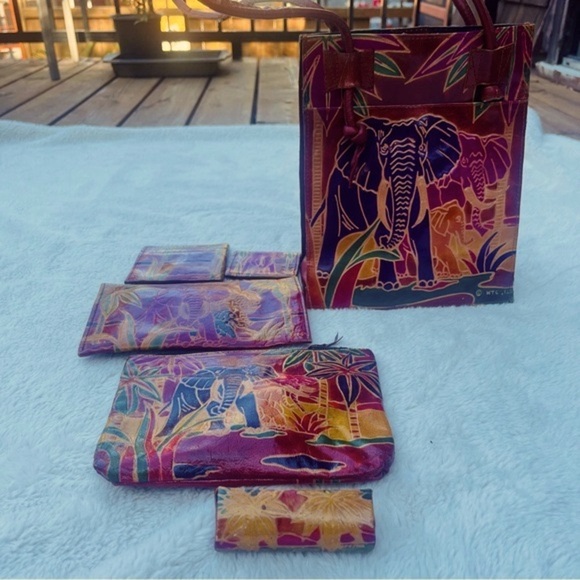 Genuine leather purse, and accessory set - Picture 3 of 13